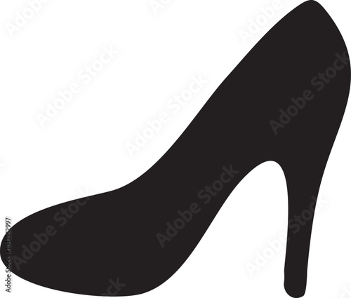 High heeled shoe silhouette 