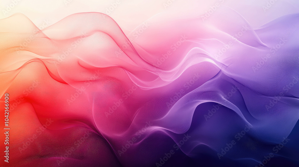 Obraz premium Colorful Gradient Abstract Waves: Flowing Textured Fabric Art with Soft Hues