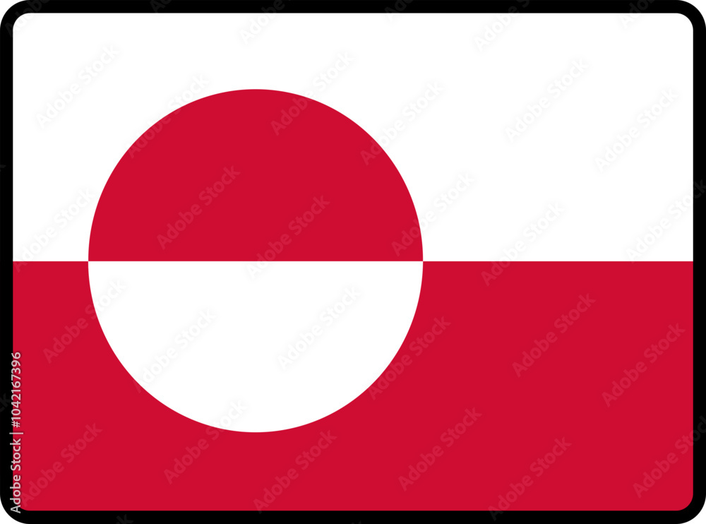 Greenland Flag Smooth rectangle icon Greenland Flag Smooth rectangle icon