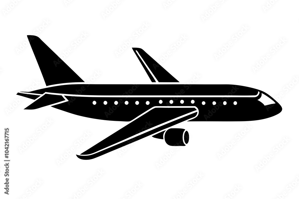 Airplane Vector Illustration on White Background for Creative Projects Airplane Vector Illustration on White Background for Creative Projects