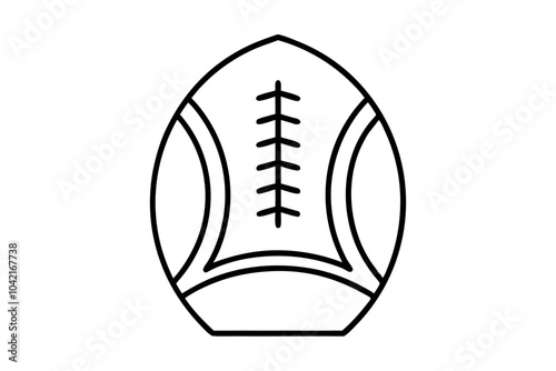 American Football Illustration on White Background for Sports Designs