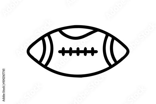 American Football Illustration on White Background for Sports Designs