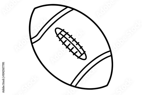 American Football Illustration on White Background for Sports Designs