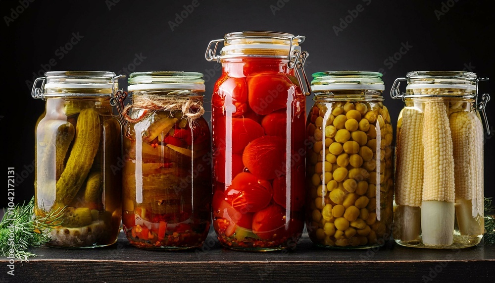 jar of pickled cucumbers and tomatoes jar of pickled cucumbers and tomatoes