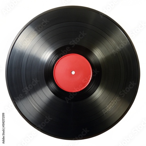 Vinyl record on a white background