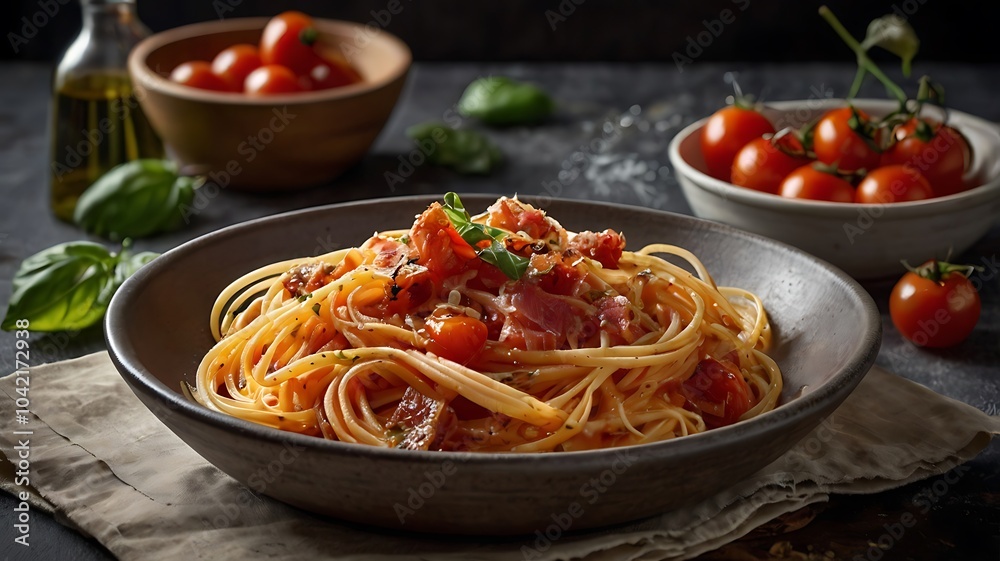 Amatriciana Pasta Feast. Amatriciana Pasta Feast.