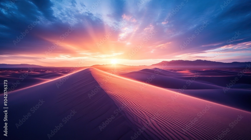 Sunset over Sand Dunes Sunset over Sand Dunes