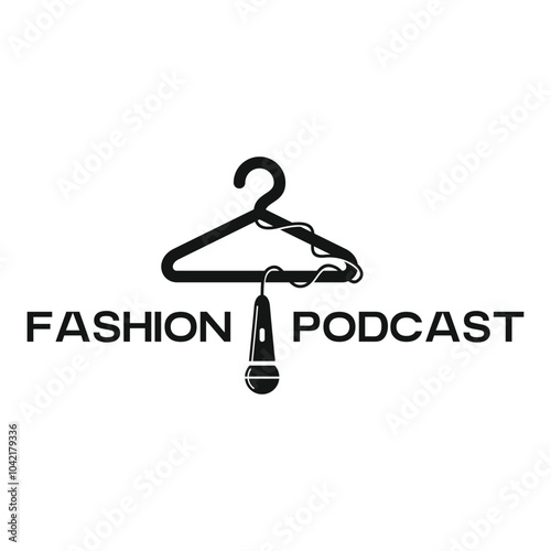 fashion podcast flat minimalist logo design