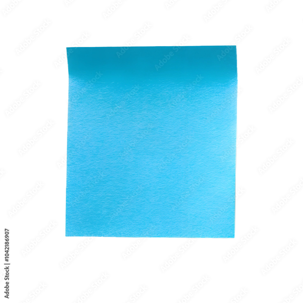 Blue sticky note on a transparent background Blue sticky note on a transparent background