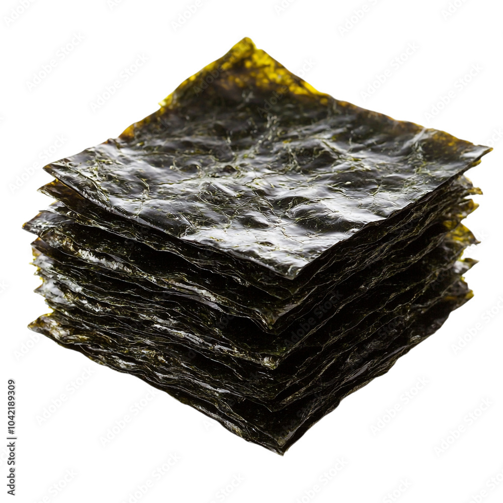 nori sheets seaweed on a transparent background nori sheets seaweed on a transparent background