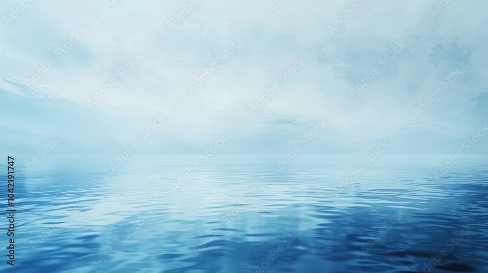 Fototapeta premium Serene Blue Horizon