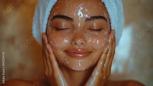 Woman Enjoying a Facial Treatment