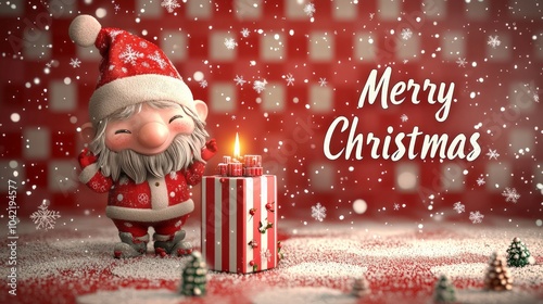 christmas card with santa claus