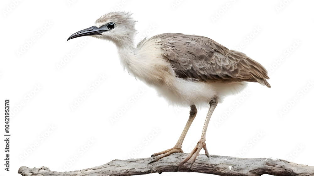 Obraz premium Black Legged Seriema Bird on Transparent Background PNG, Photo Realistic, Wallpaper, Cover and Screen for Smartphone, PC, Laptop, Transparent PNG