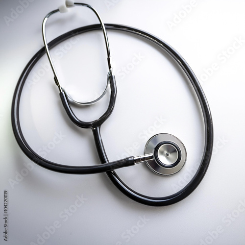 stethoscope, isolated on a clean white background photo