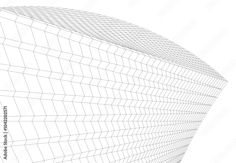 Architecture building 3d. Concept sketch. Architecture building 3d. Concept sketch.