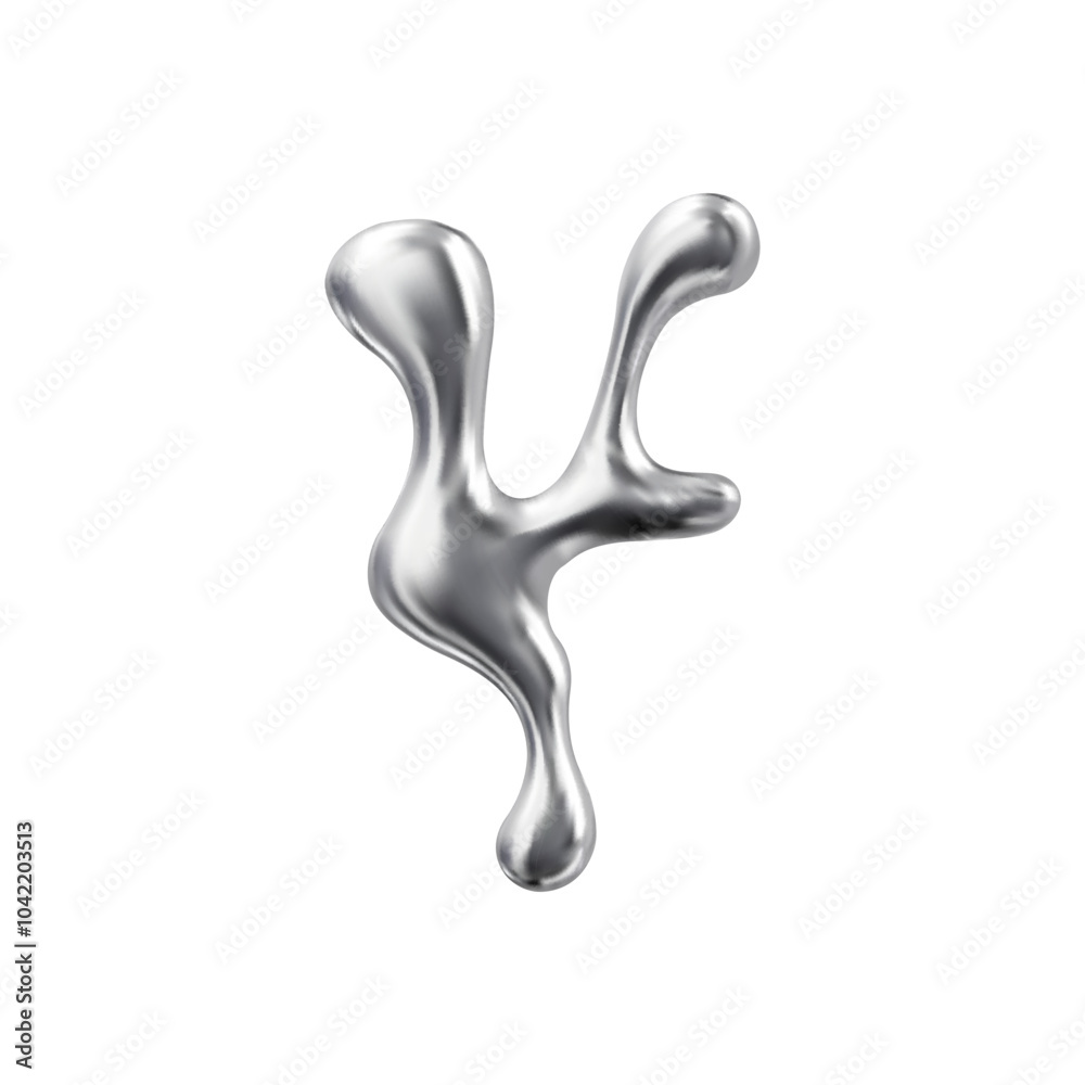 3D glossy reflective chrome molten drip, grey blob splash, vector melting metal silver fluid form, alloy liquid blot 3D glossy reflective chrome molten drip, grey blob splash, vector melting metal silver fluid form, alloy liquid blot