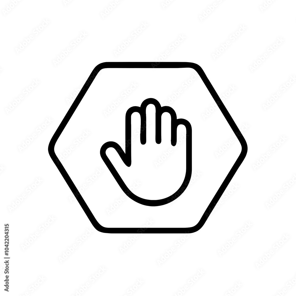 Obraz premium Stop icon.