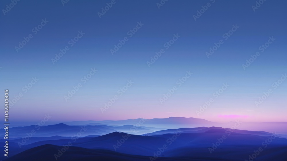 Fototapeta premium Serene Mountain Landscape at Dawn