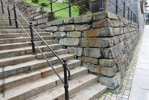 Wallpaper Mural Natural stone stairs in the town Torontodigital.ca