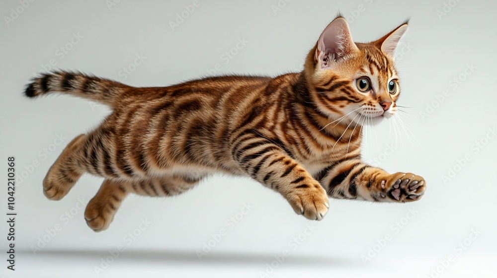 Playful Bengal Cat in Action Playful Bengal Cat in Action
