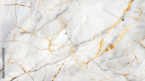 Elegant white and gold marble with gleaming reflective surfaces, creating a sophisticated 3D backdrop that embodies modern luxury and opulence