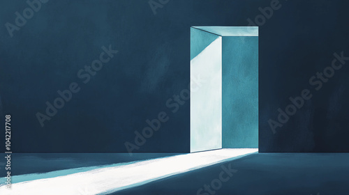 Minimalist illustration of a doorway