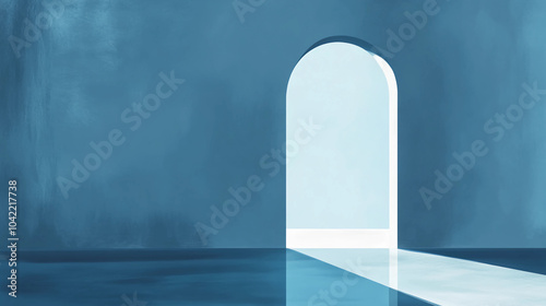 Minimalist illustration of a doorway