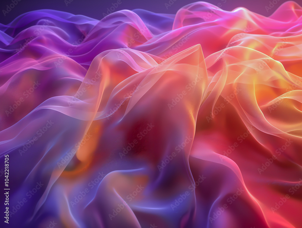 Obraz premium カラフルな繊維のアブストラクトイメージ