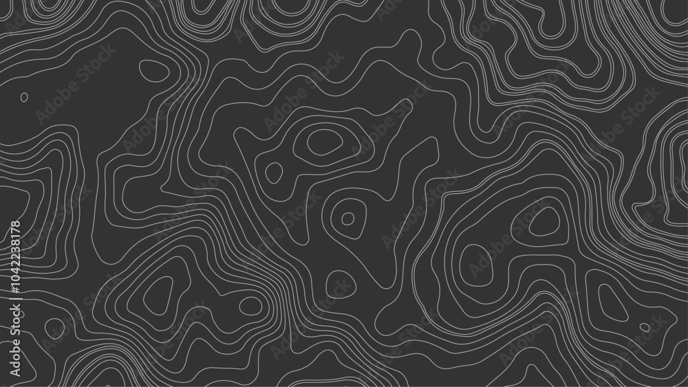 Topographic map. Geographic mountain relief. Abstract lines background. Contour maps. Vector illustration, Modern design with White background with topographic wavy pattern Topographic map. Geographic mountain relief. Abstract lines background. Contour maps. Vector illustration, Modern design with White background with topographic wavy pattern