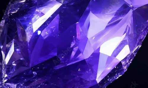 Wallpaper Mural Orbit shot with surreal, cool lighting: The camera starts with an orbit around a large amethyst crystal, its deep purple color intensified by surreal, cool lighting. The camera captures the crystal’s  Torontodigital.ca