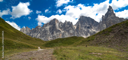 Dolomite chain, Val di Fiemme, walks and mountain view