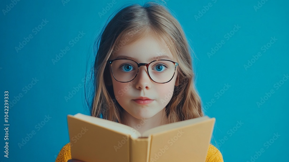 Close up portrait of lovely clever diligent girl wear stylish clothes peek out book discount offer isolated on blue color background --ar 16:9 --v 6.1 Job ID: 5c91120d-a1c8-46c2-883a-48ca515b5e17 Close up portrait of lovely clever diligent girl wear stylish clothes peek out book discount offer isolated on blue color background --ar 16:9 --v 6.1 Job ID: 5c91120d-a1c8-46c2-883a-48ca515b5e17