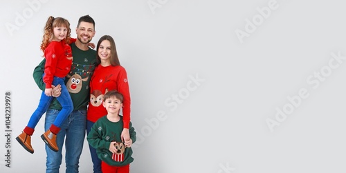 Happy family in Christmas c...