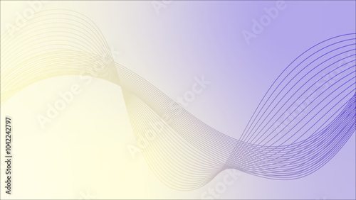 Abstract blue wave vector design with curved lines for modern business backdrop