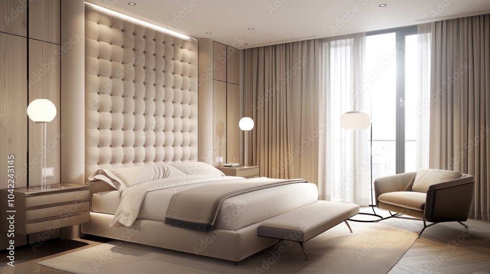 Fototapeta premium Modern Bedroom Interior Design