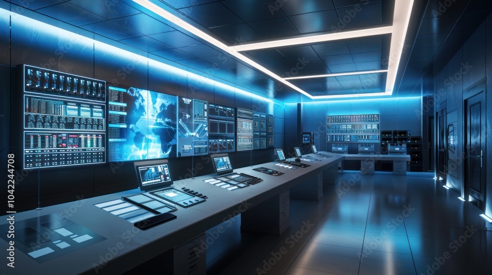 Futuristic Control Room Interior Design Futuristic Control Room Interior Design