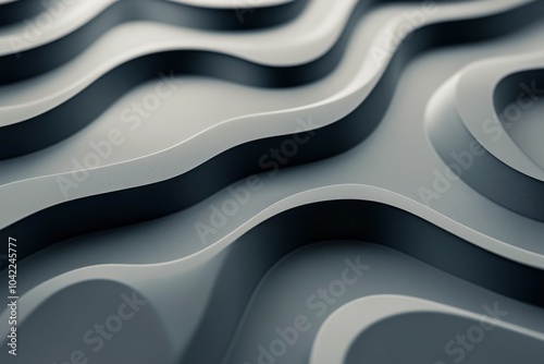 Textured black surface with concentric circular patterns creates depth and vi...