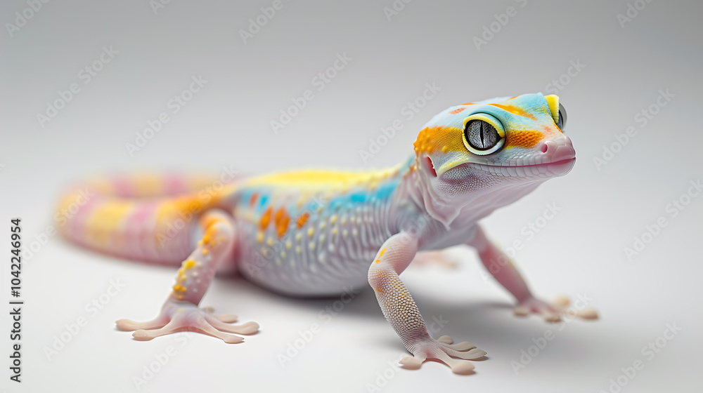 animal illustration, id like a detailed full-body profile image of a gecko against a plain white background, appearing lifelike animal illustration, id like a detailed full-body profile image of a gecko against a plain white background, appearing lifelike