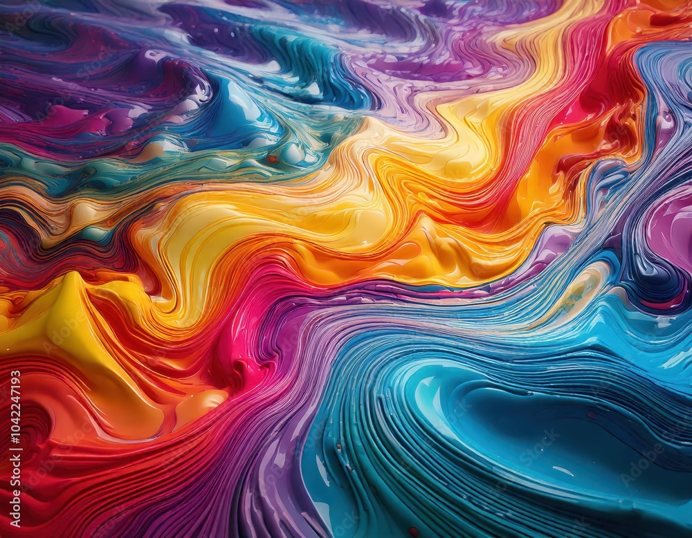 Fototapeta premium abstract colorful waves and liquid motion vibrant colors and texture energy wave psychedelic background design