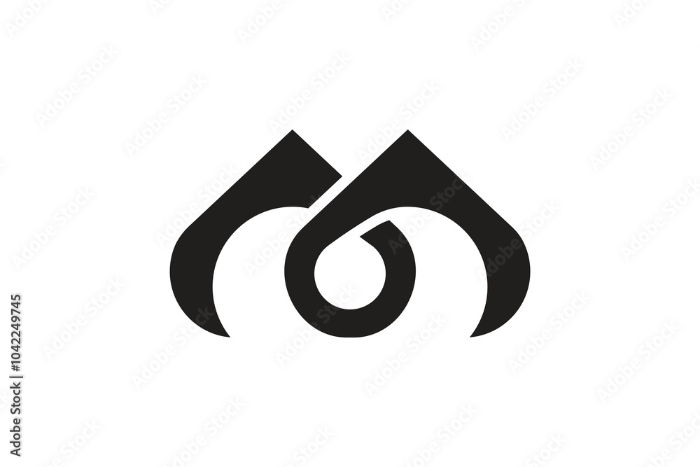 Simple mountain M Letter logo template design Simple mountain M Letter logo template design