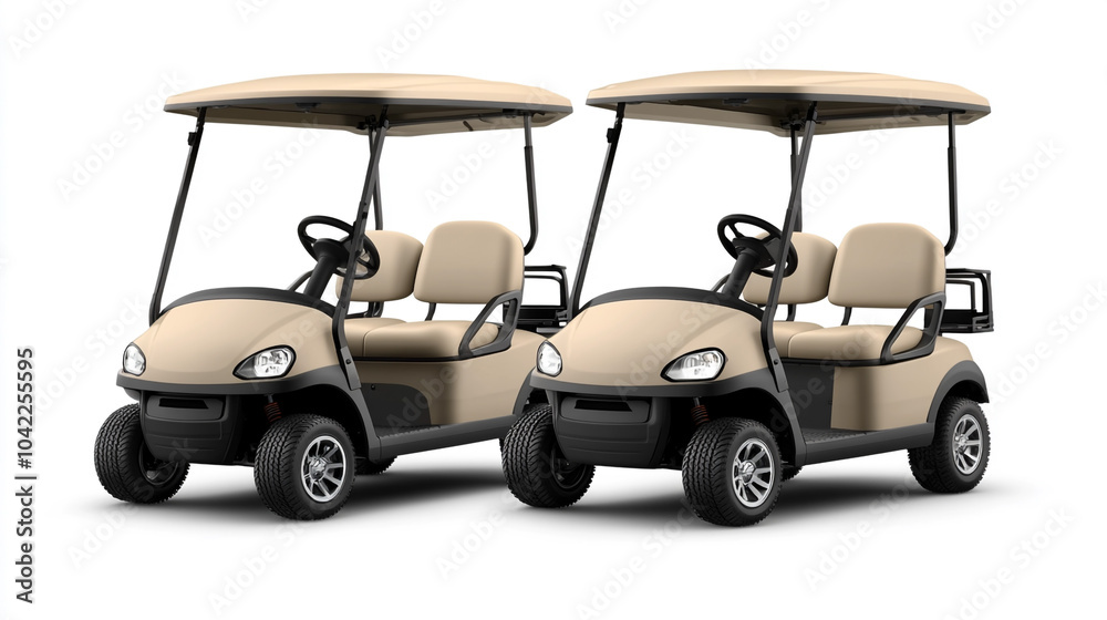golf cart on white background