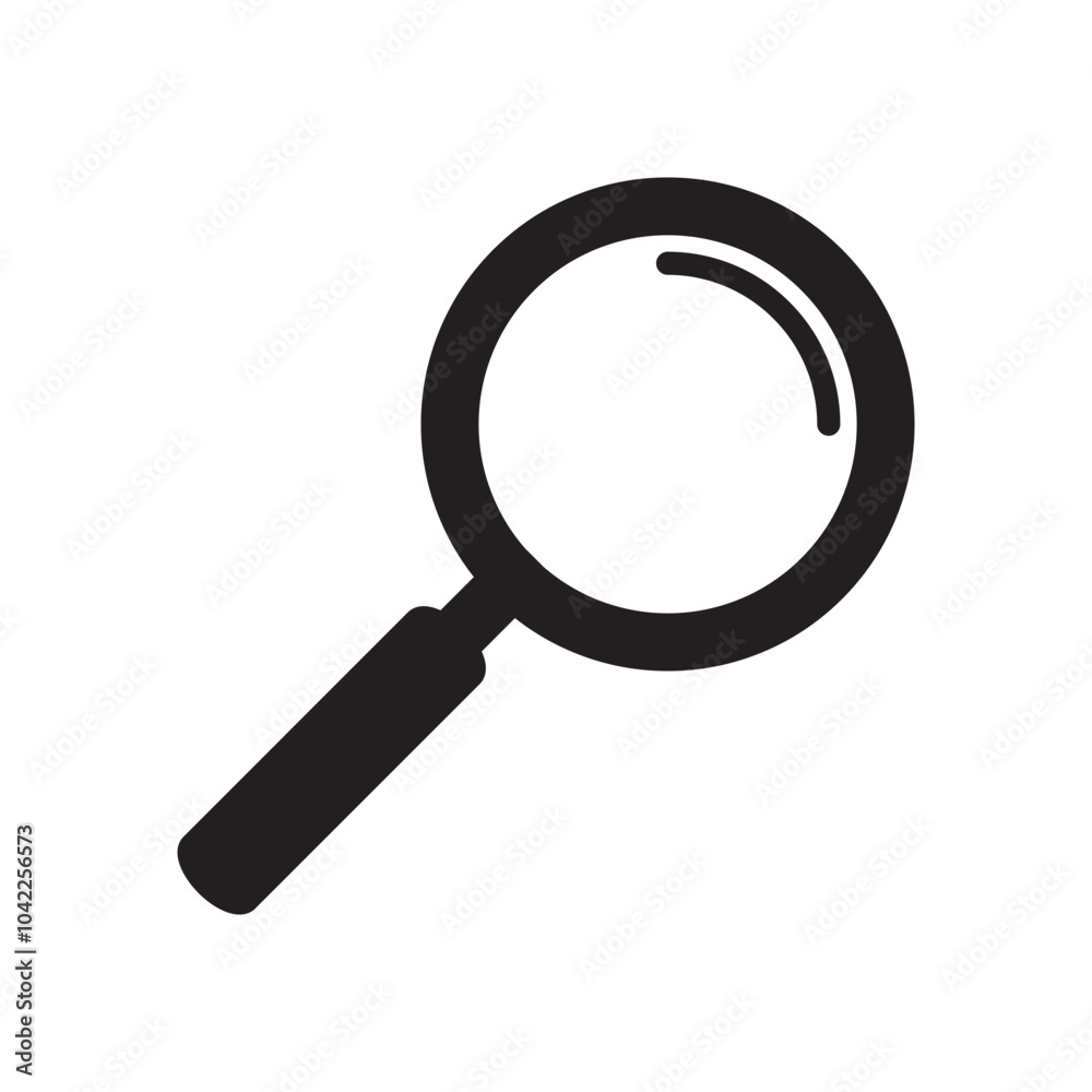 Magnifying glass icon, magnifier or loupe icon. Search icon. Magnifying glass icon, magnifier or loupe icon. Search icon.