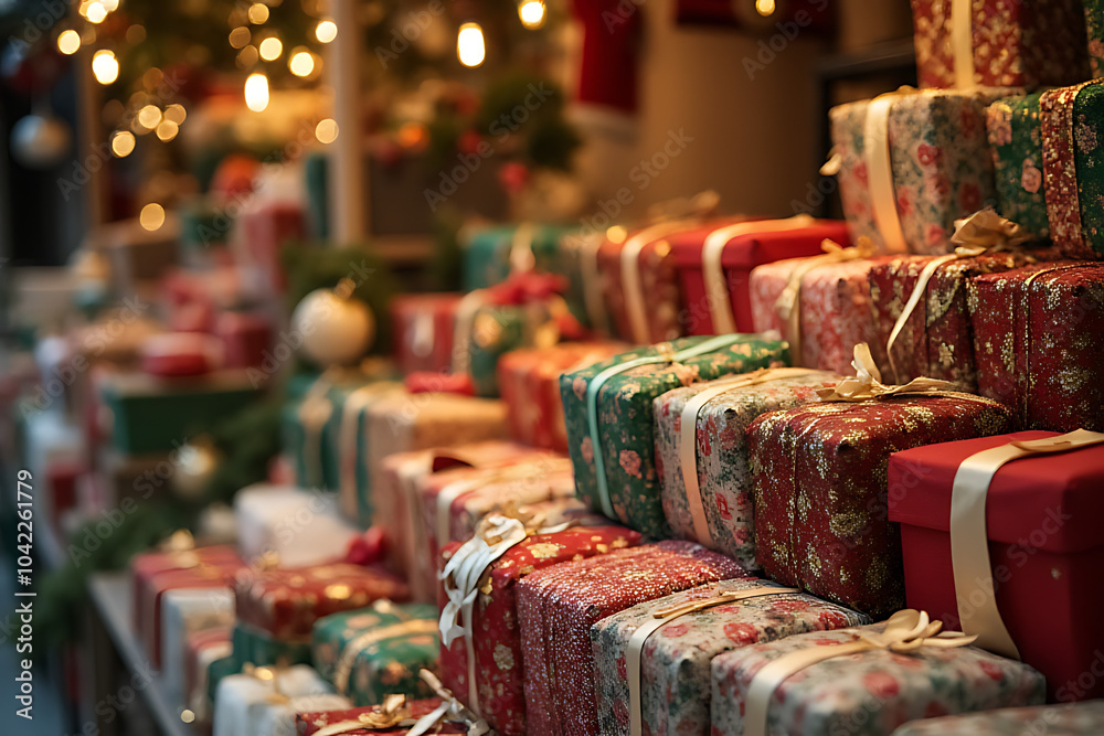 holiday products display christmas new year sales holiday products display christmas new year sales