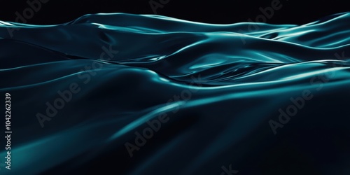 Abstract Water Surface: Deep blue waves with glossy textures, ideal for backgrounds or digital design projects.