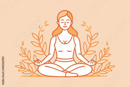 Elegant Yoga Pose Line Art Illustrations