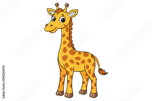 Giraffe cartoon vector vector illustration photo