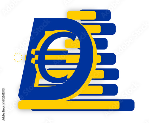 Digital Euro as D€ with map...
