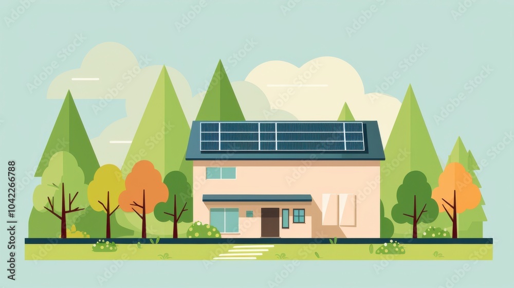 A charming miniature house model with colorful sections sits among stylized trees, evoking a playful yet serene community nestled in nature. A charming miniature house model with colorful sections sits among stylized trees, evoking a playful yet serene community nestled in nature.