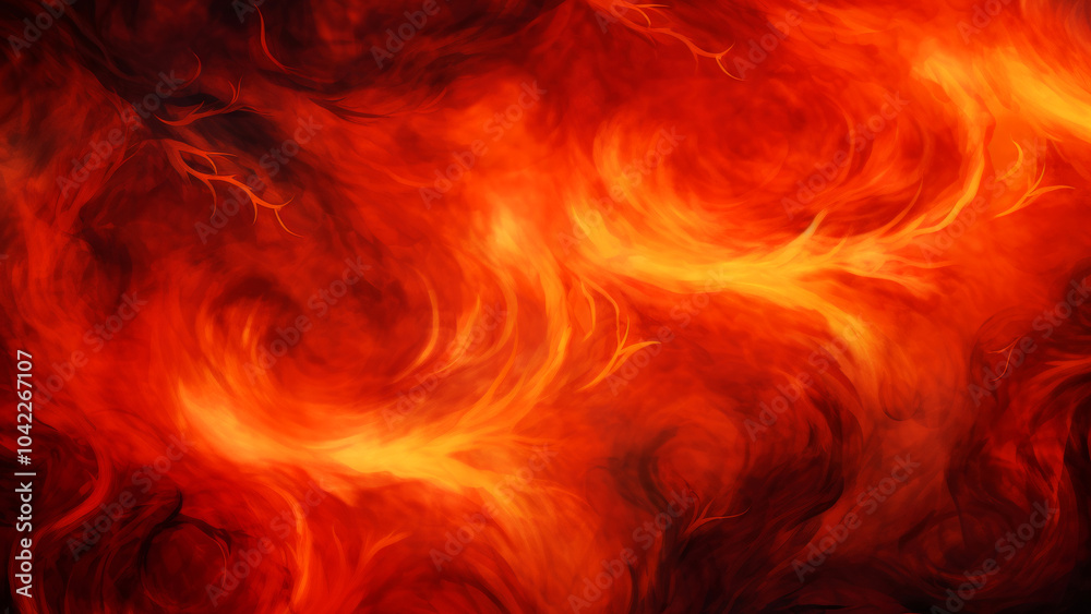 Fiery swirls of flames in an abstract, vibrant background. Fiery swirls of flames in an abstract, vibrant background.